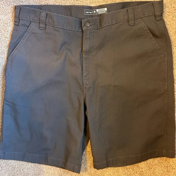 Carhartt Rugged Flex Shorts 42 Relaxed Fit Canvas Work Utility Grey NWT - Picture 1 of 4